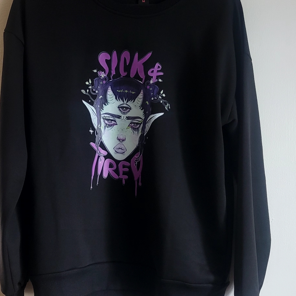 Black Graphic Sweatshirt